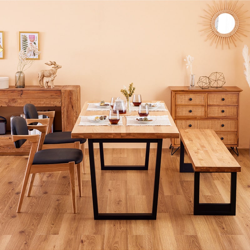 ダイニングセット 180cm 4点セット 4人 ダイニングテーブル チェア