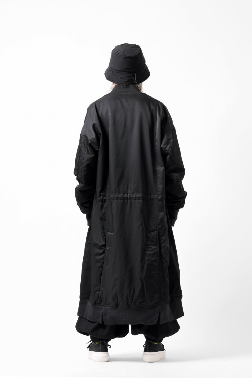 Y-3 Yohji Yamamoto LONG BOMBER PARKA COAT (BLACK)の商品ページ