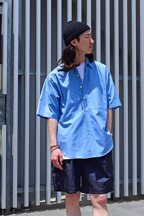AURALEE[オーラリー] 23SS Washed Finx Twill Big Half Sleeved Shirt