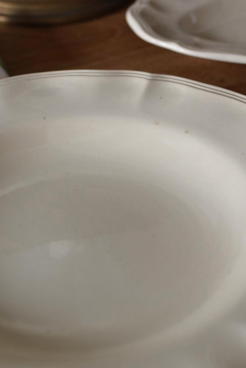 フランスアンティーク雑貨 花リムプレート.16(23cm深皿) サルグミンヌ