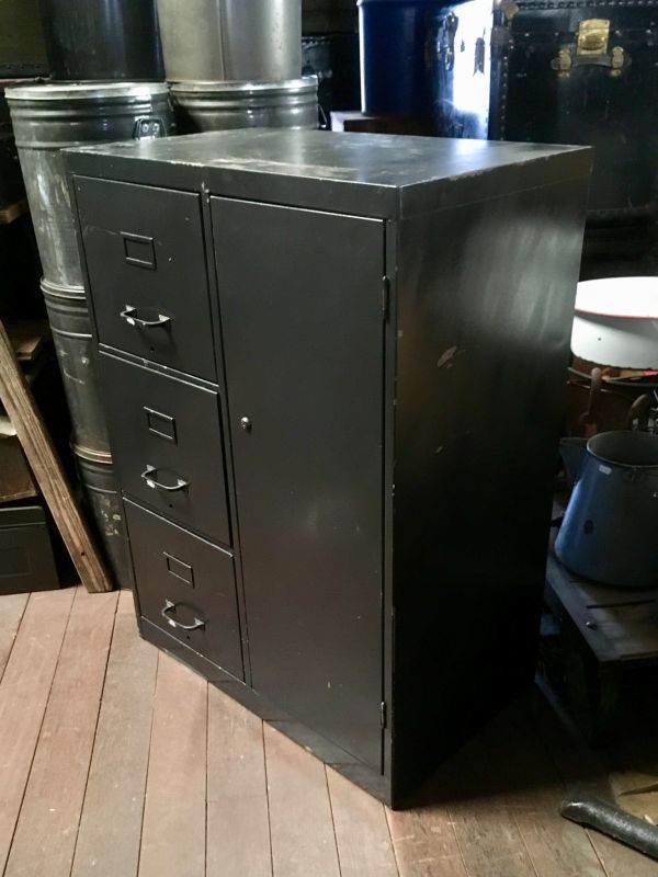 1960'S メタル キャビネット ファイル ストレージ アイアン ドロワー 3