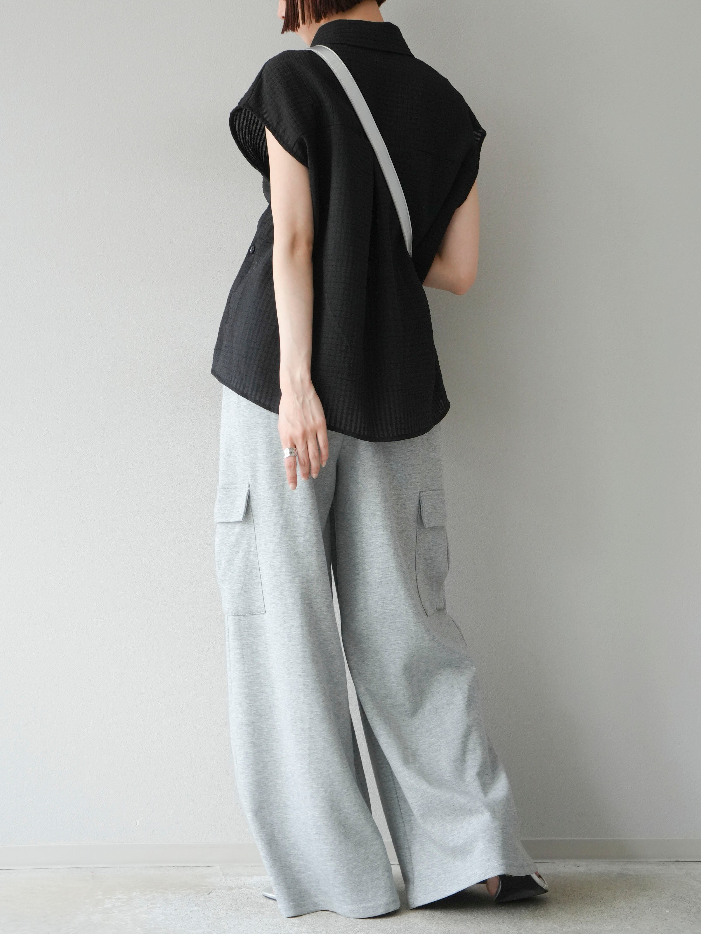 予約]ウエストラインサイドポケットスウェットパンツ/グレー – Lumier