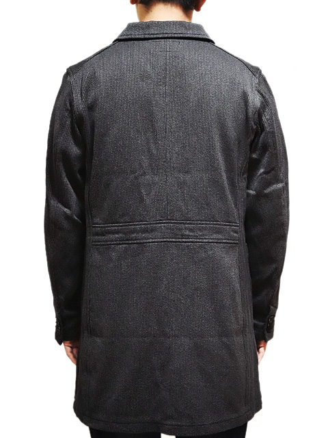 ORGUEIL（オルゲイユ） 】 撚り杢ストライプサックコート [ COVERT