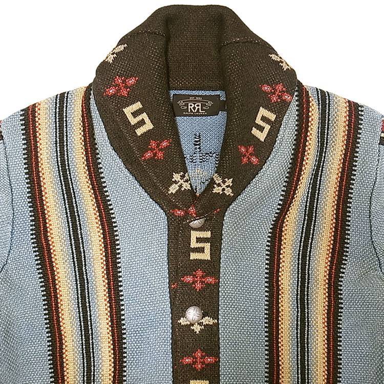 RRL Indigo Jacquard Ranch Cardigan ダブルアールエル カーディガン