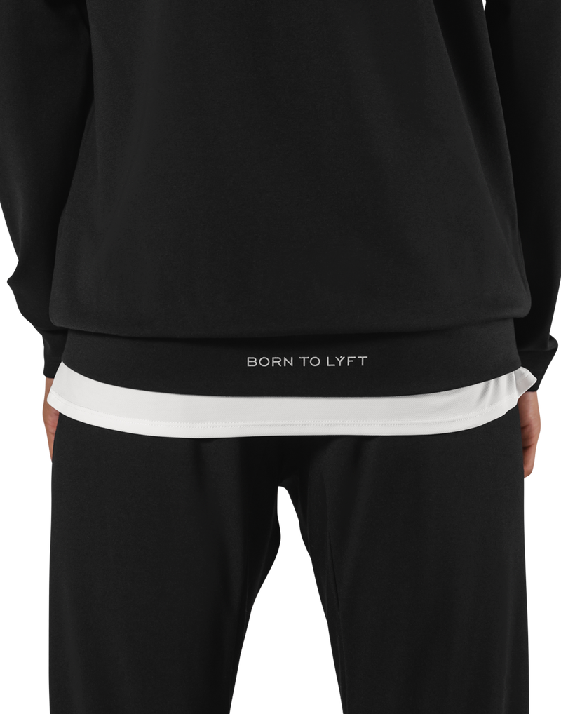 Standard Fit Stretch Pullover Hoodie - Black – LÝFT