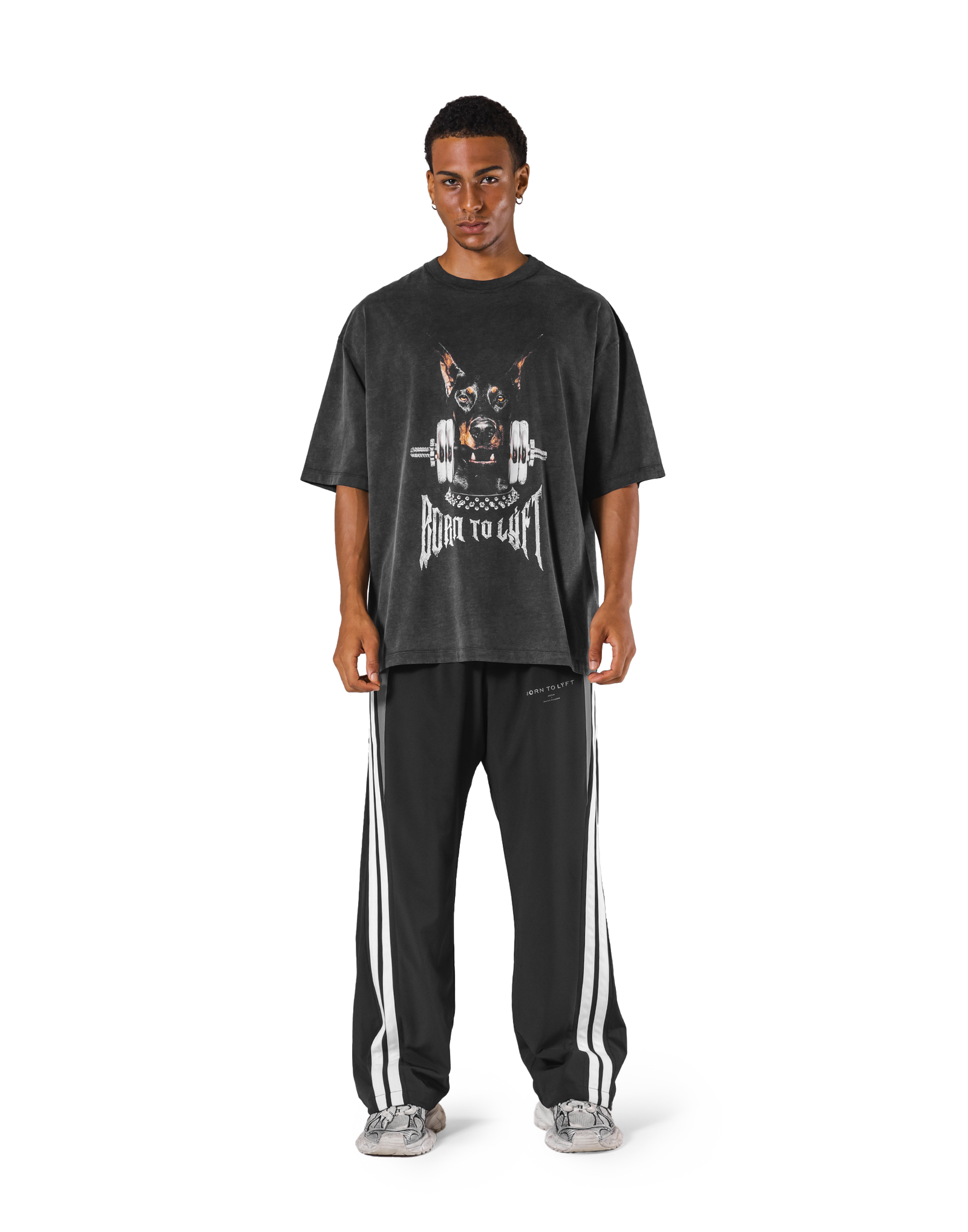 Dog Graphic Vintage Big T-Shirt - Black – LÝFT