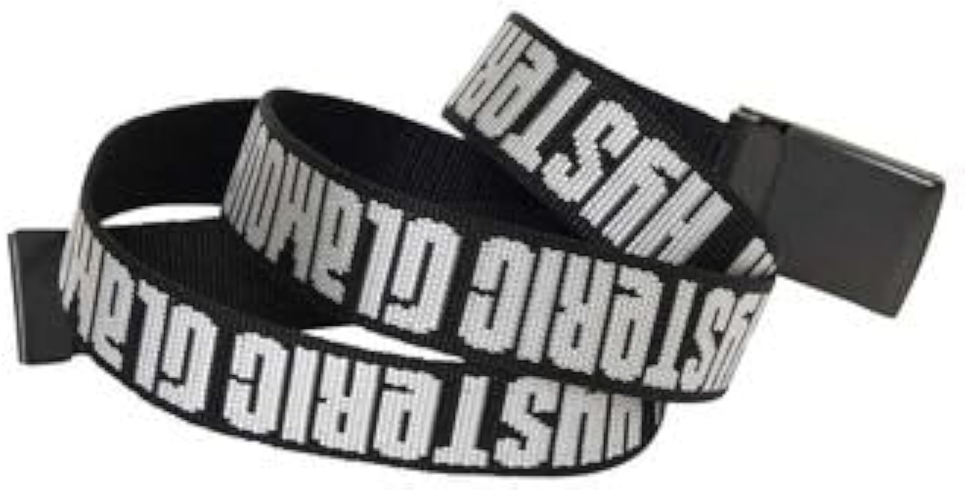 Amazon | [ヒステリックグラマー] ロゴジャガード テープベルト BLACK