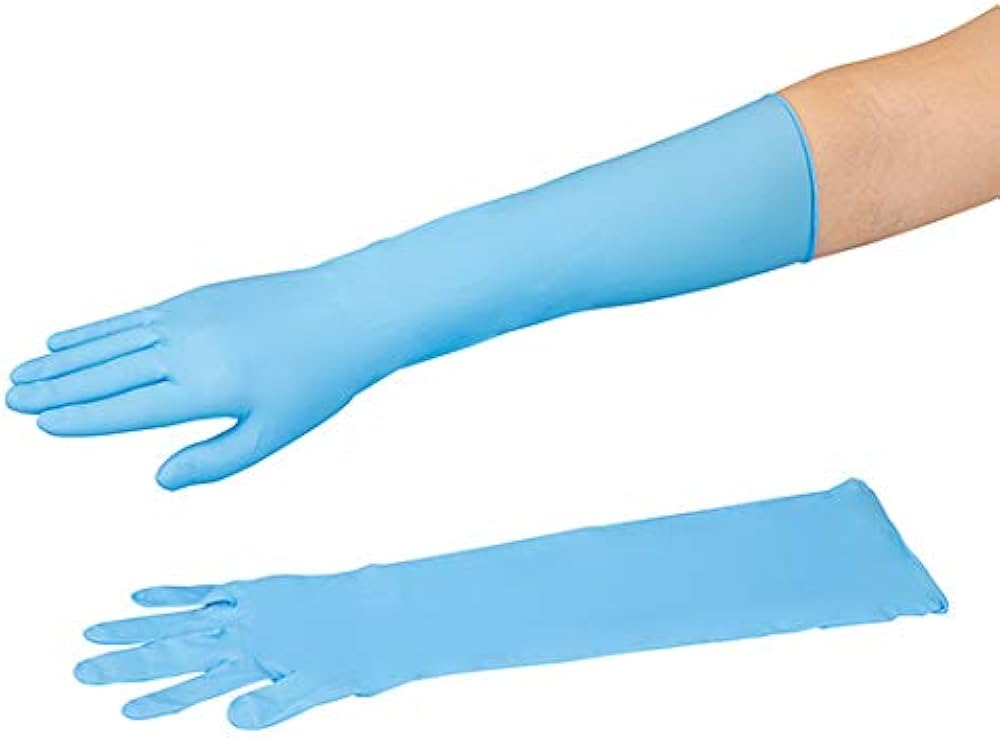 Amazon | アズワン アズピュアロングニトリル手袋Ⅱ M 100枚
