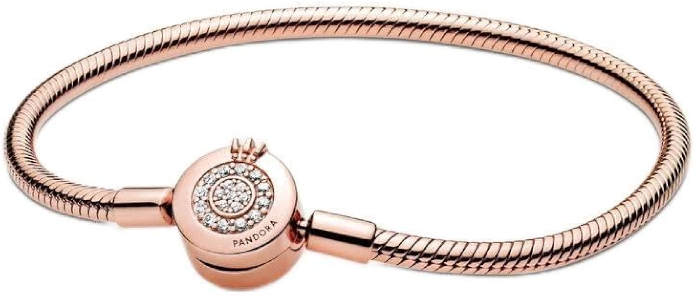 Amazon.com: PANDORA Moments Sparkling Crown O Pavé Clasp Snake
