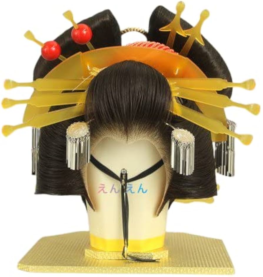Amazon.co.jp: 日本髪 花魁(おいらん)かつら ・ 立兵庫(たてひょうご