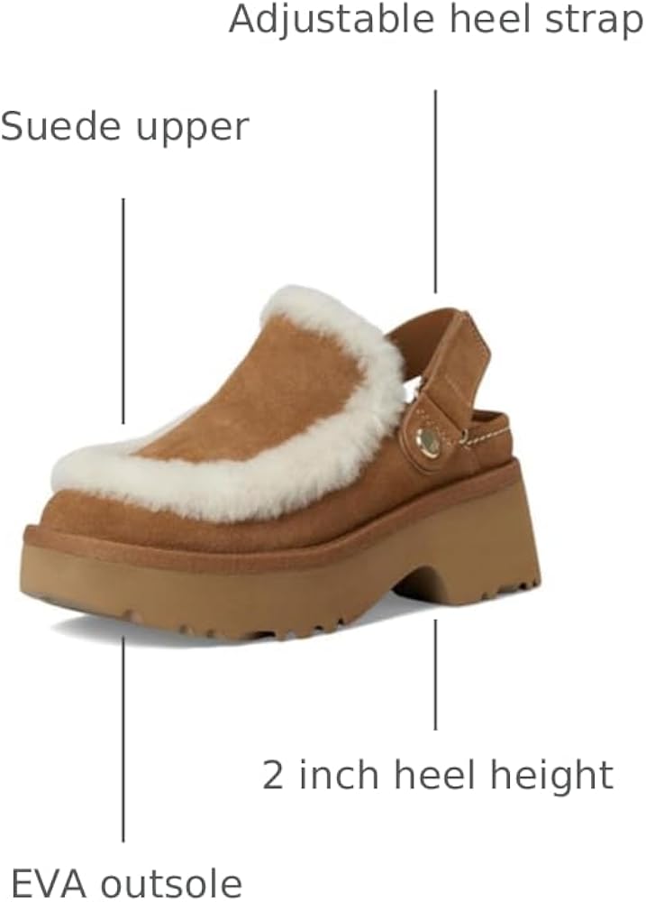 Amazon.com | UGG Women's Esmee Clog Shoe, Chestnut, 8 | Mules & Clogs