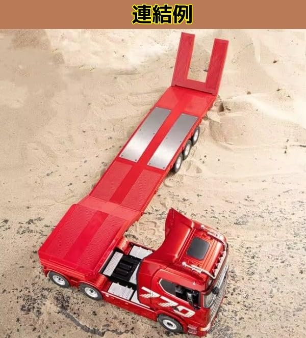 Amazon.co.jp: Huina 1502 1/18 フラットトレーラー ☆重機運搬車
