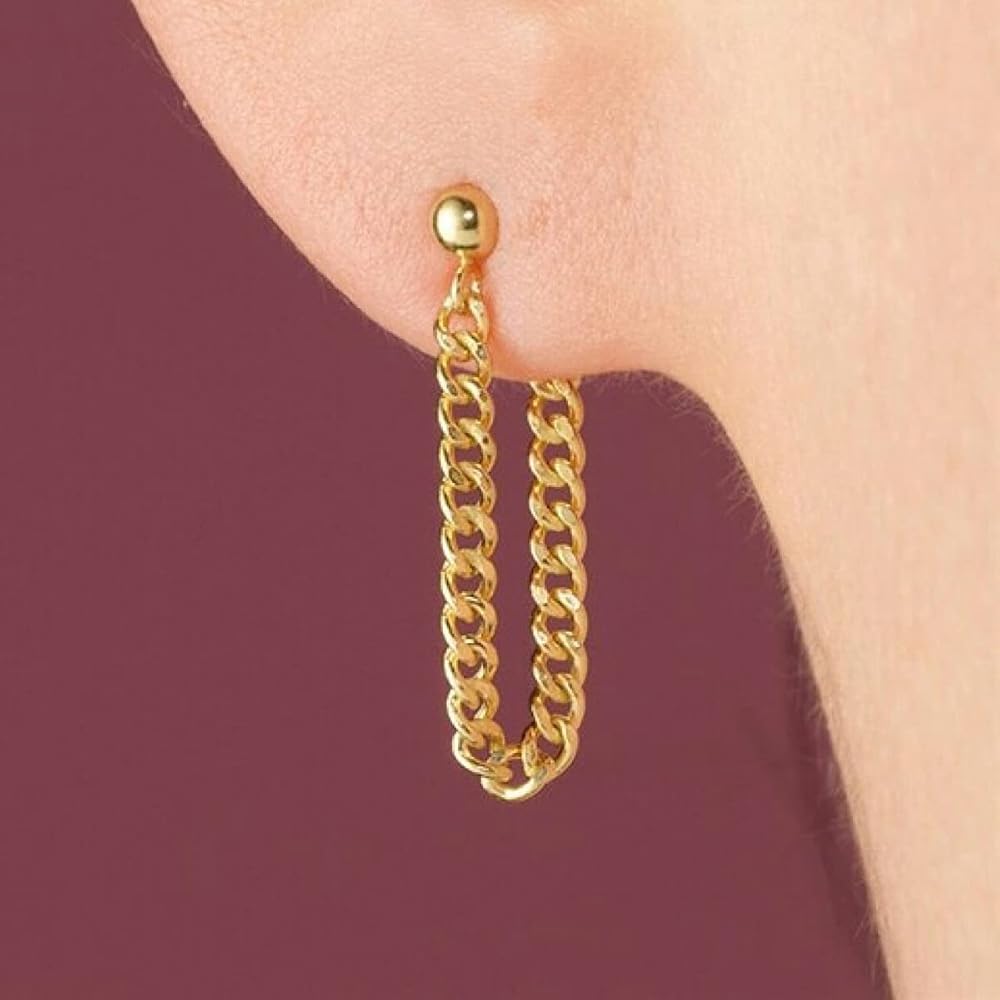 Amazon | K18 18金 アクセサリー ピアス ロングピアス フープピアス