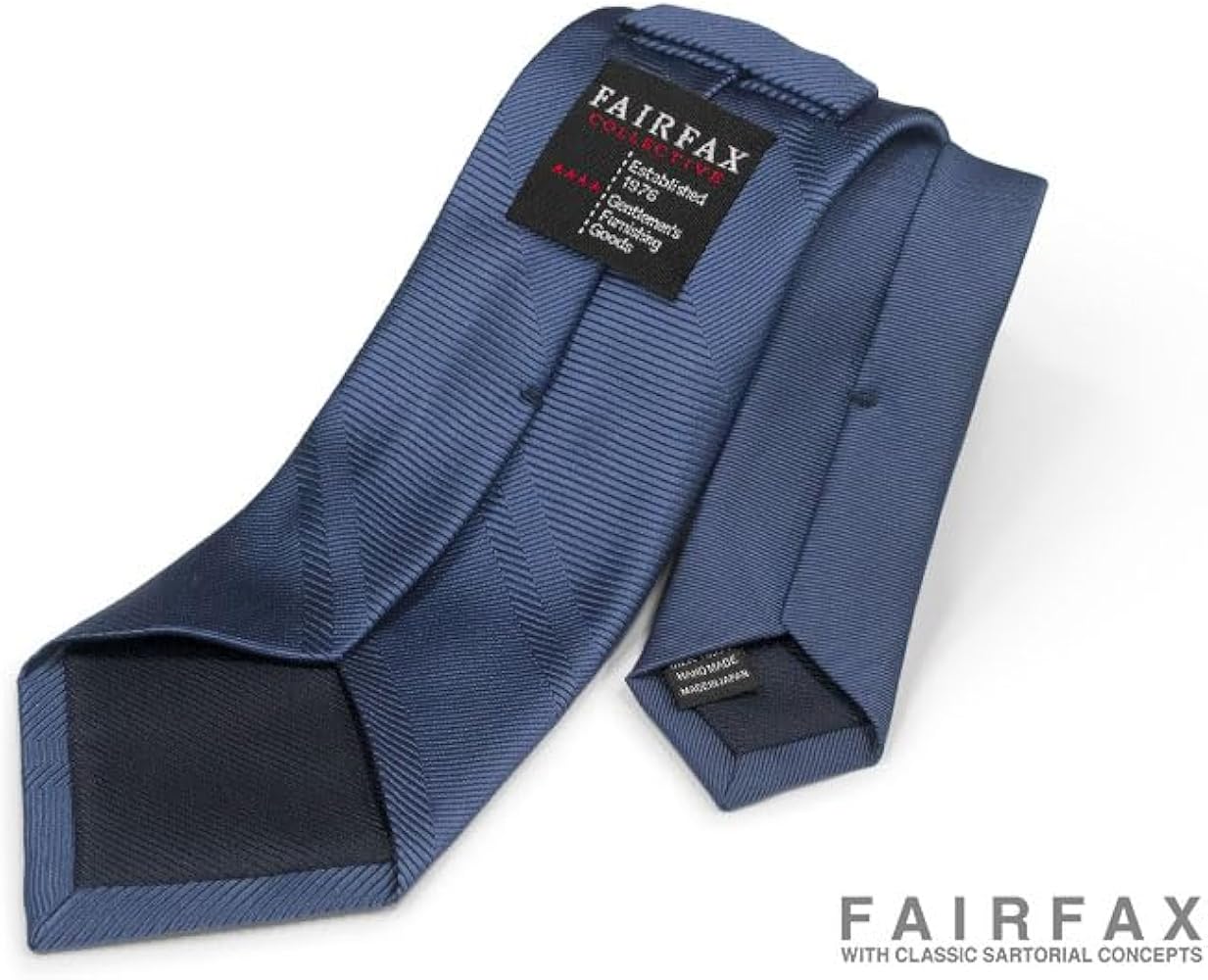 Amazon | [フェアファクス] ソリッドタイ無地ネクタイ ツイル/レップ