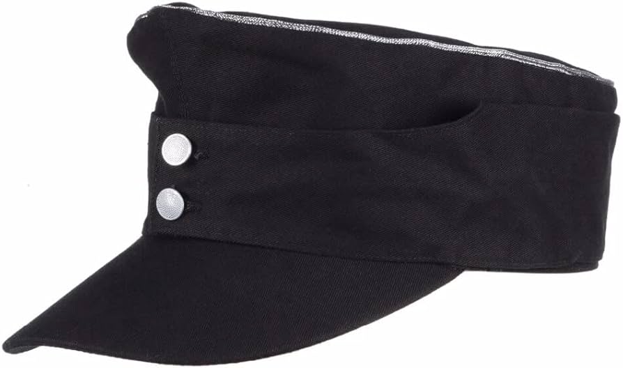 Amazon | WW2 ナチスドイツ軍 M43 戦車兵 規格帽 ブラック 黒 サマー