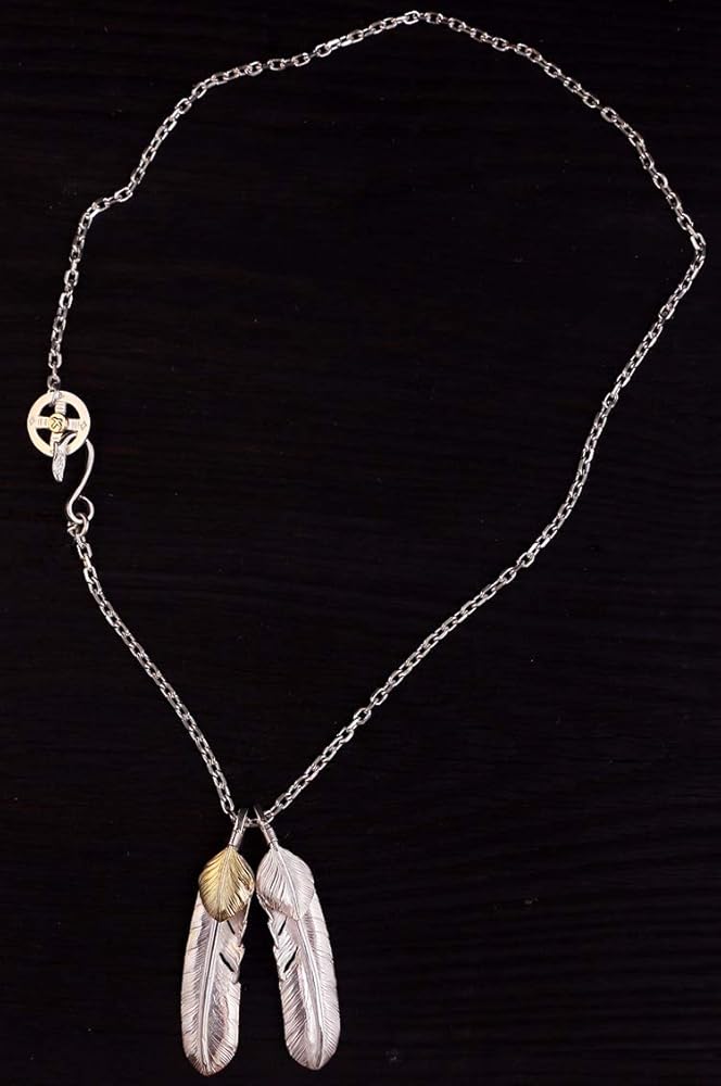 Amazon | Goro's Goros高橋吾郎ゴローズ ネックレス 上銀 上金フェザー