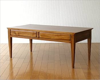 チークスタイリッシュデスク ロータイプ ローテーブル チーク