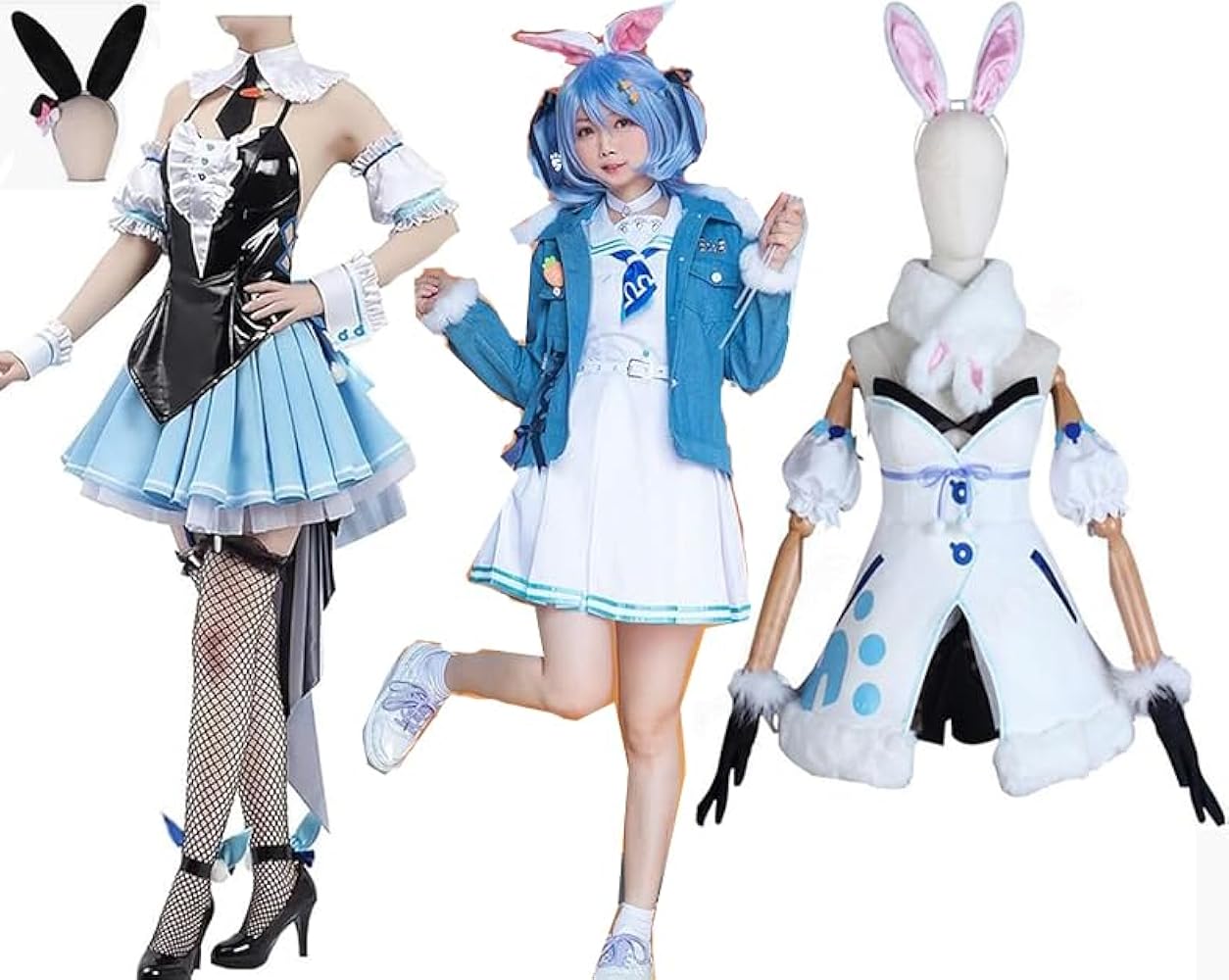 Amazon.co.jp: 「きせき」髪飾り付き 兎田ぺこら コスプレ 衣装 3種類