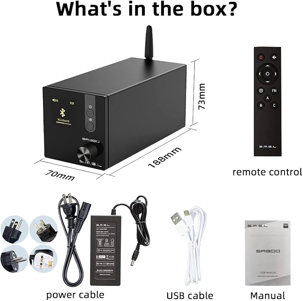 Amazon.com: S.M.S.L SA300 HiFi Digital Amplifier, Infineon's