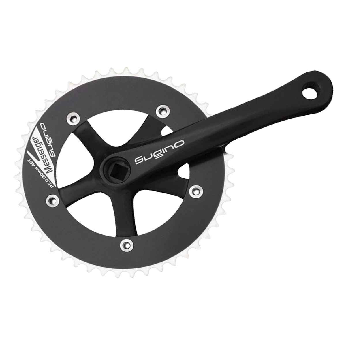 Amazon | Sugino RD-2 Messenger Crankset, 165x46, Black by Sugino