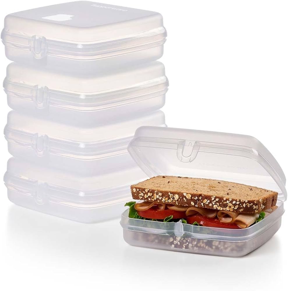 Amazon.co.jp: タッパーウェア サンドイッチキーパー 5個セット : 食品