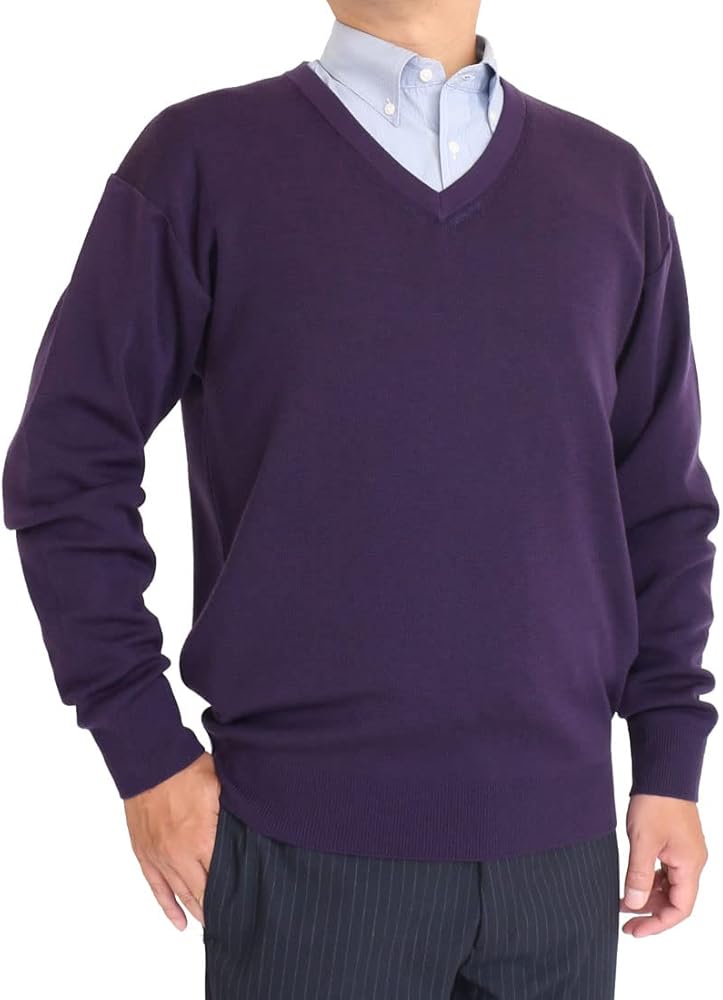 Amazon | [Zealzip] ジールジップ メリノウールブレンド Vネック