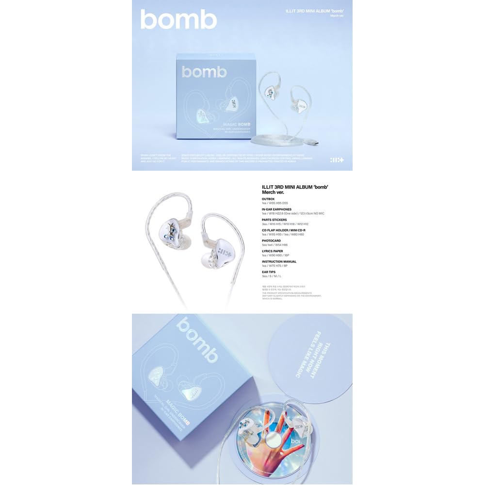 Amazon.co.jp: ILLIT - 3rd mini album 'bomb' (Merch ver.) 韓国盤