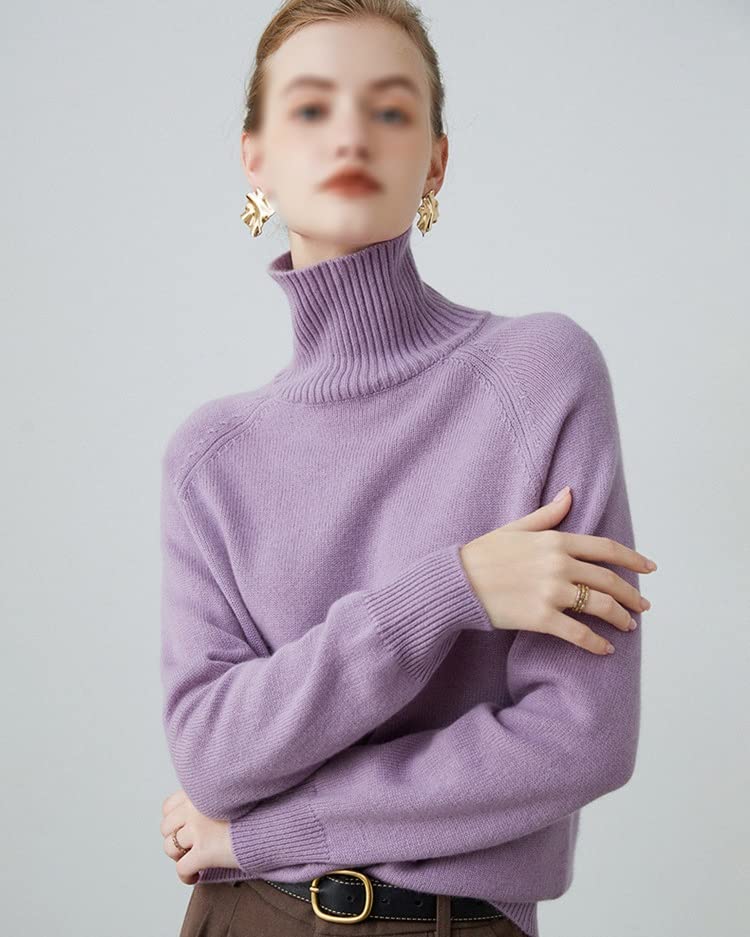 Amazon.co.jp: n/a タートルネック カシミヤ セーター レディース プル