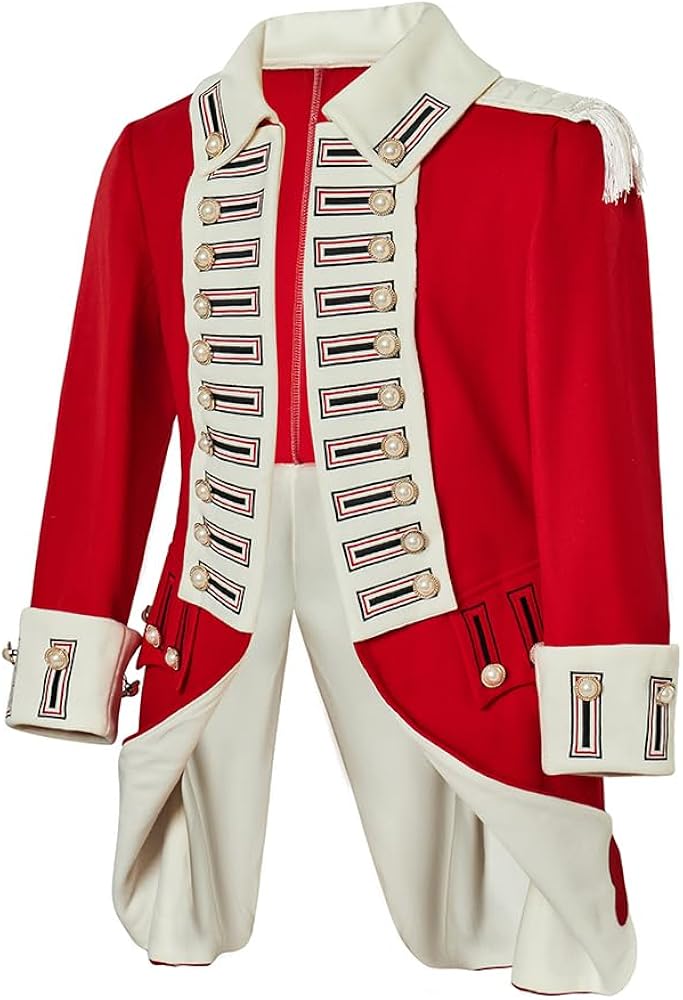 Amazon.com: ZIUFVML Men's Napoleon Jacket Costume Army Tailcoat