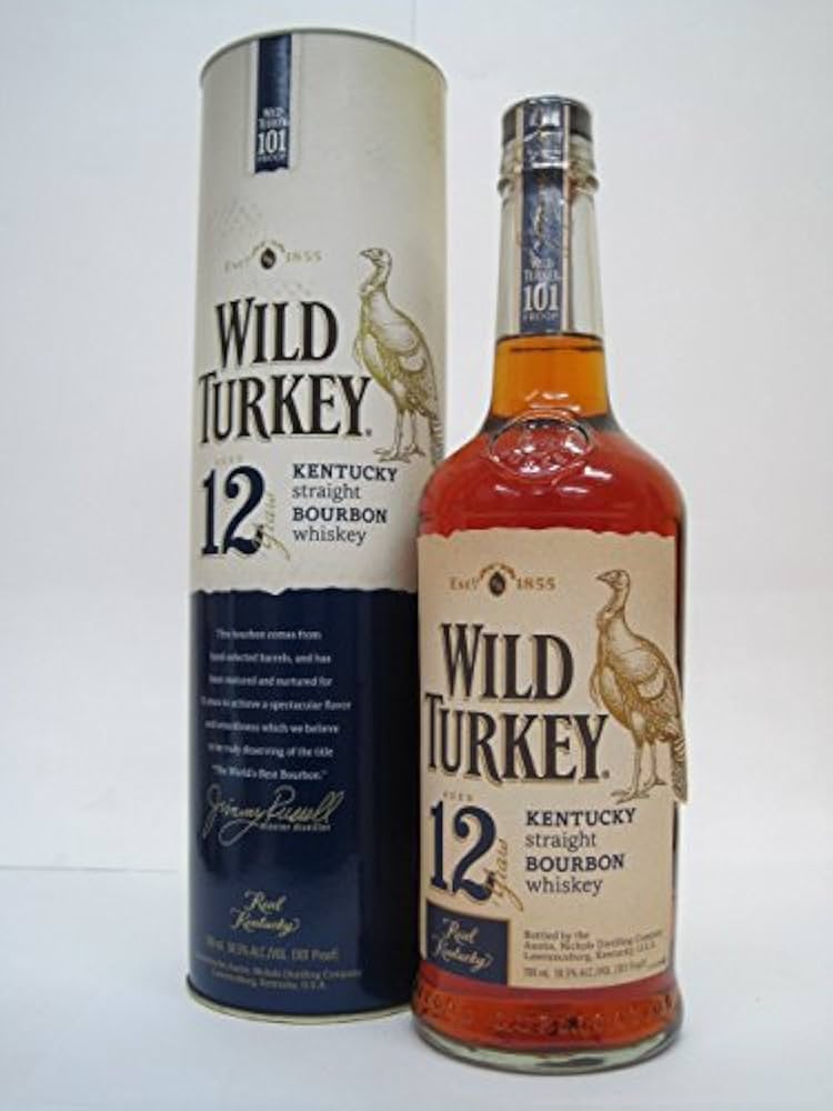 Amazon.co.jp: ワイルドターキー 12年 青文字 正規品 50.5度 700ml