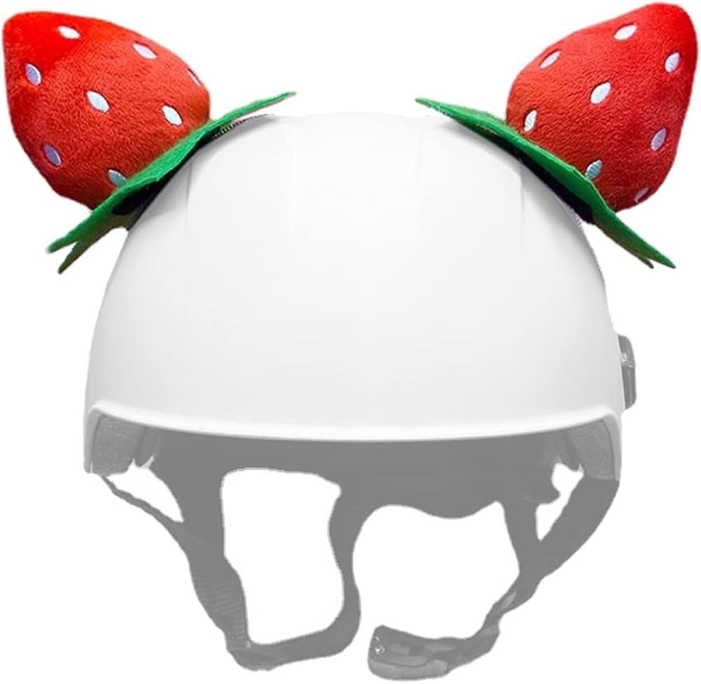 Amazon.co.jp: 2個セット 可愛い いちご ヘルメット 装飾 かわいい