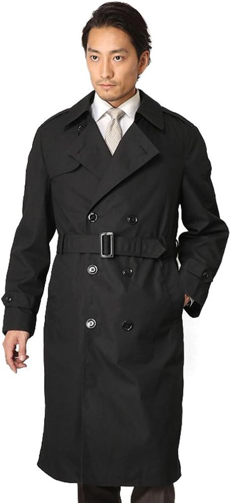 Amazon | 実物 米軍 U.S. NAVYブラックトレンチコート (表記38-L(日本