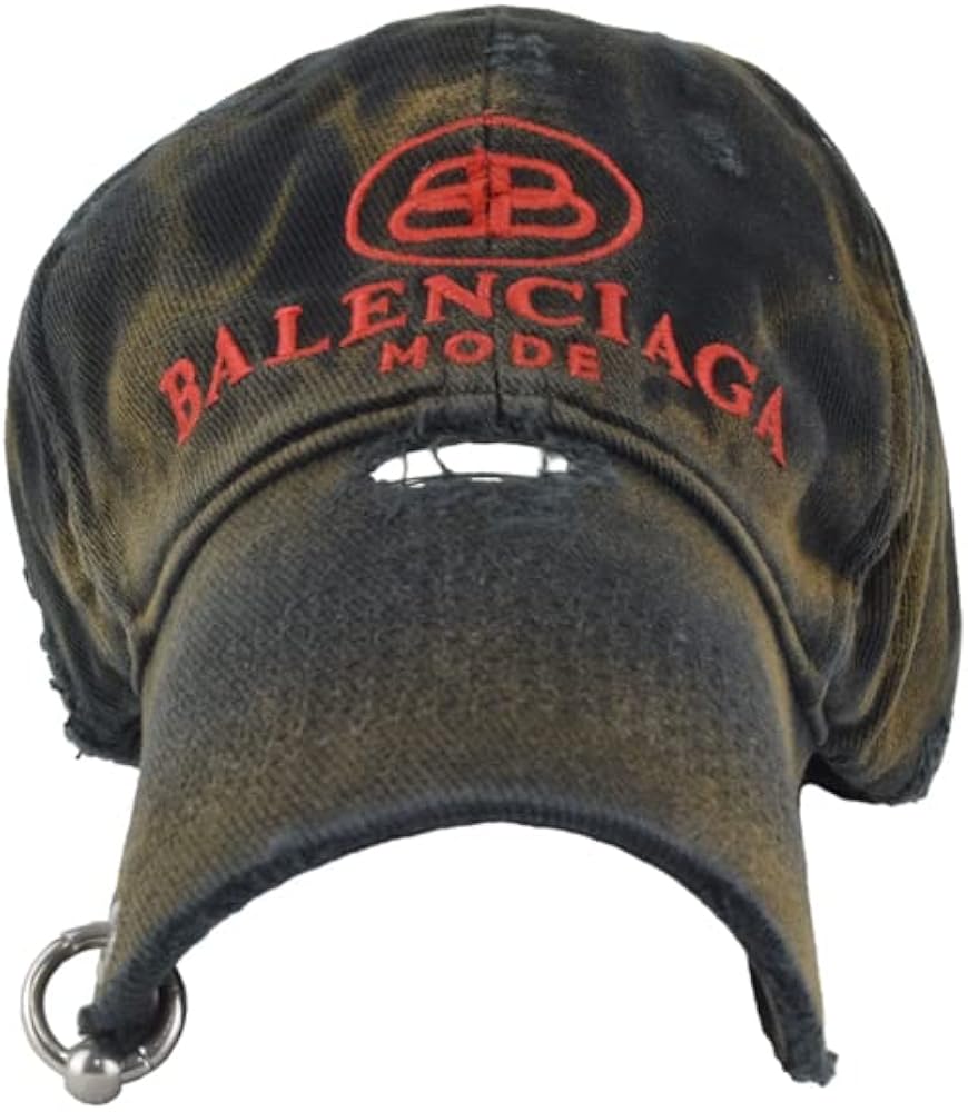 Amazon | [バレンシアガ] DESTROYED BB MOD CAP/ヴィンテージ加工