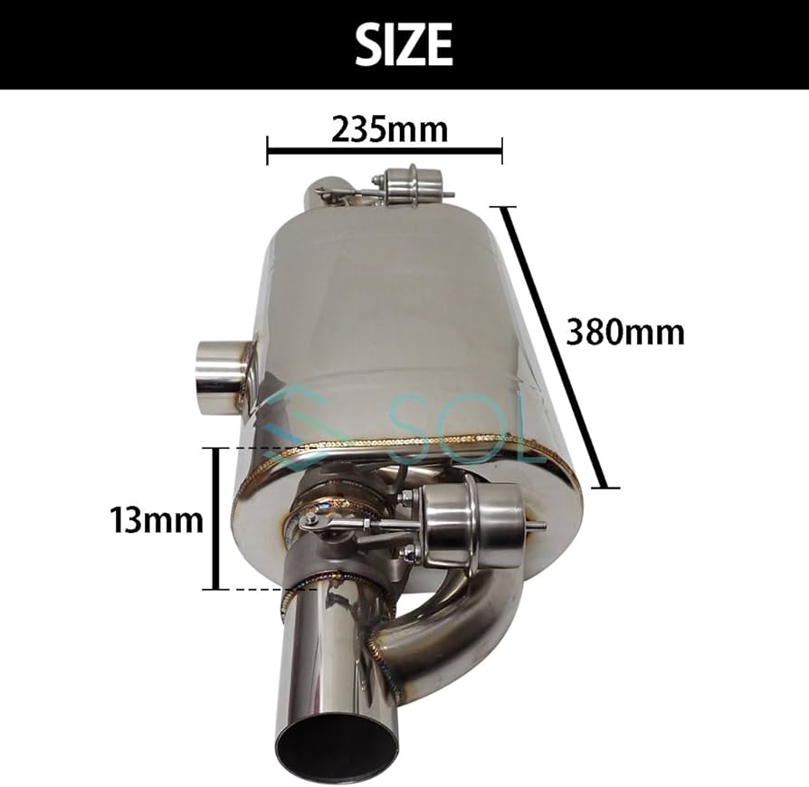 Amazon | 63mm デュアル可変バルブ タイコ マフラーサイレンサー 音量