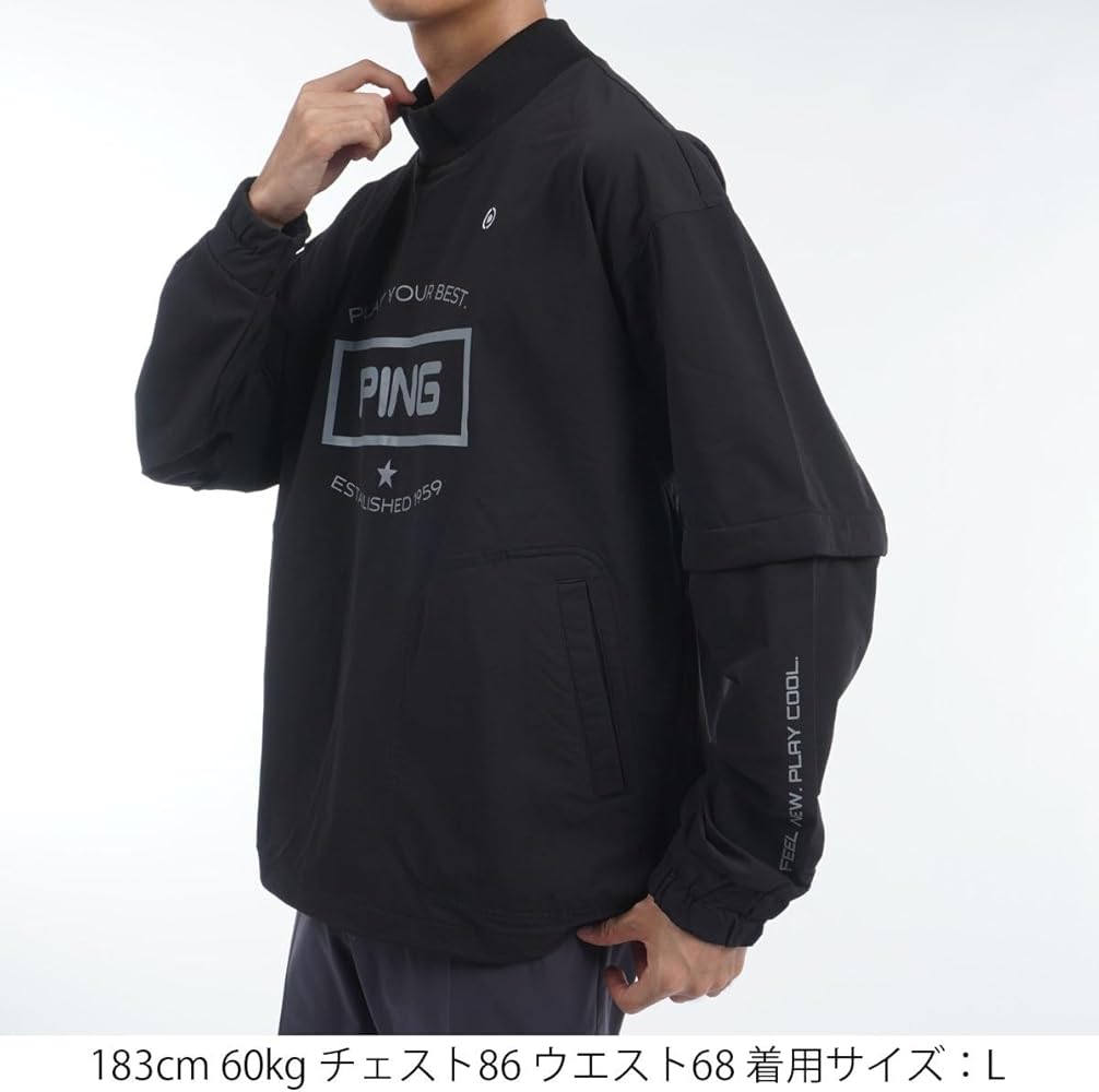 PING GOLF ストレッチ中綿スニードジャック／ブラック／Mサイズ