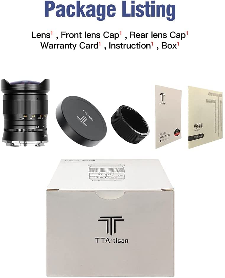 Amazon.co.jp: TTArtisan 11mm F2.8 単焦点レンズ 魚眼レンズ (L