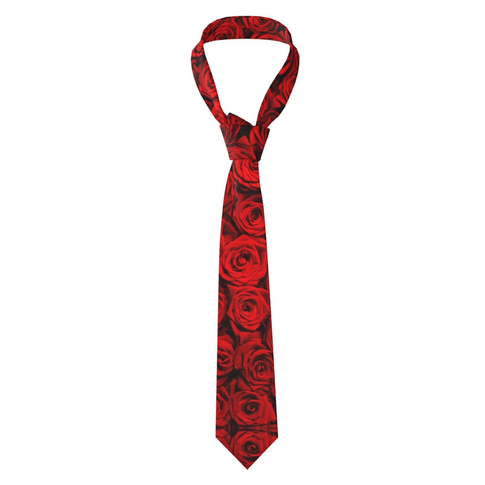 Amazon.co.jp: ネクタイ メンズ 赤いバラ 薔薇 花柄 necktie シルク