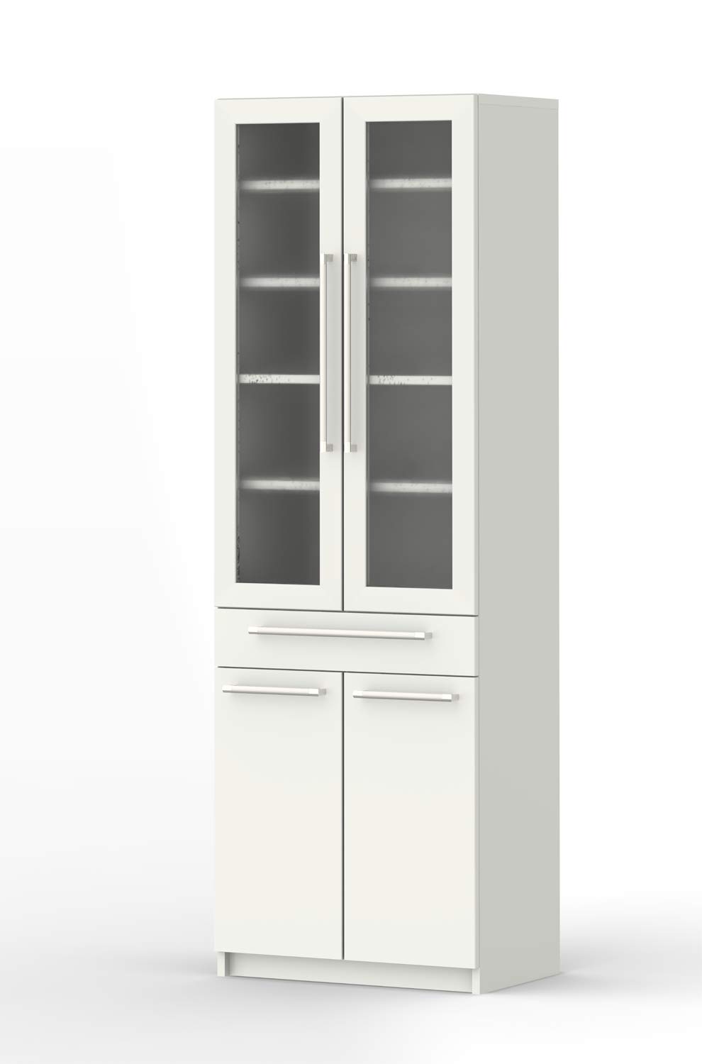 Amazon.co.jp: パモウナ 食器棚YC プレーンホワイト 幅60×高さ180×奥行