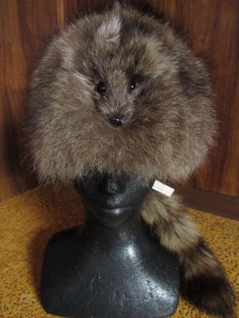 ラビット ラクーン スキー リアルファークロケットハット 尻尾付 毛皮