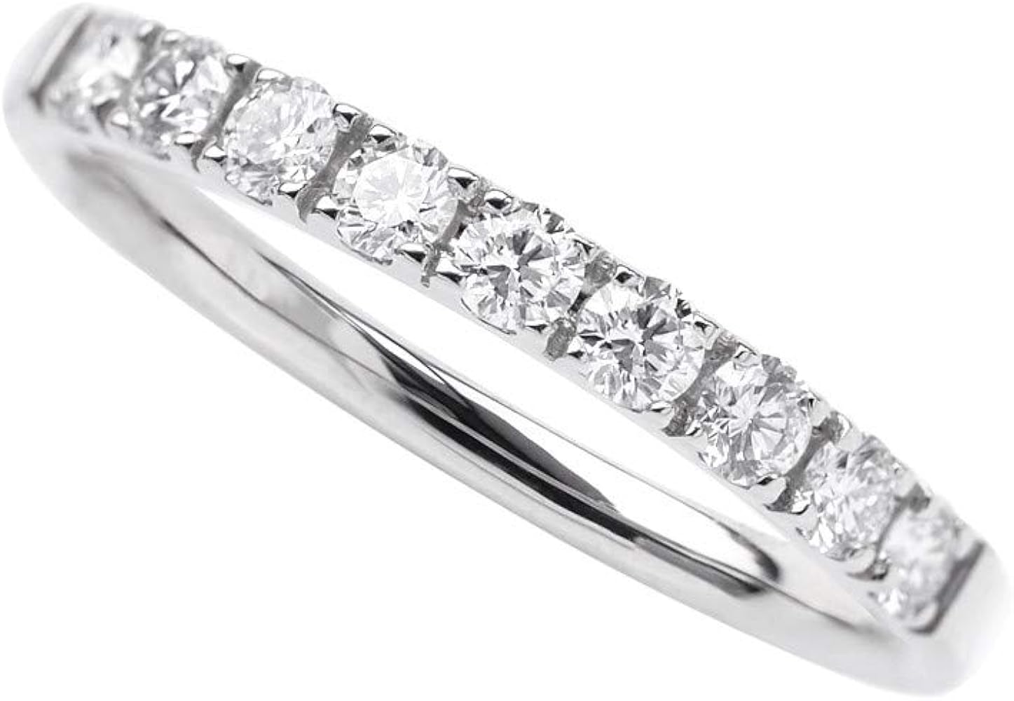 Amazon | [KYOCERA] [京セラ] プラチナダイヤモンドリング 定番 ハーフ