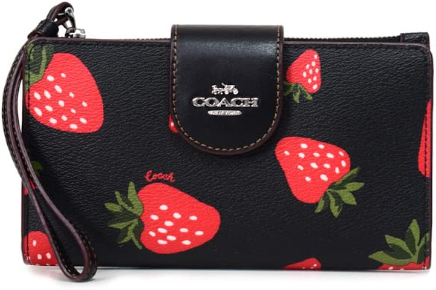 Amazon | [コーチ] 長財布 レザー ストロベリー 苺 プリント フォン