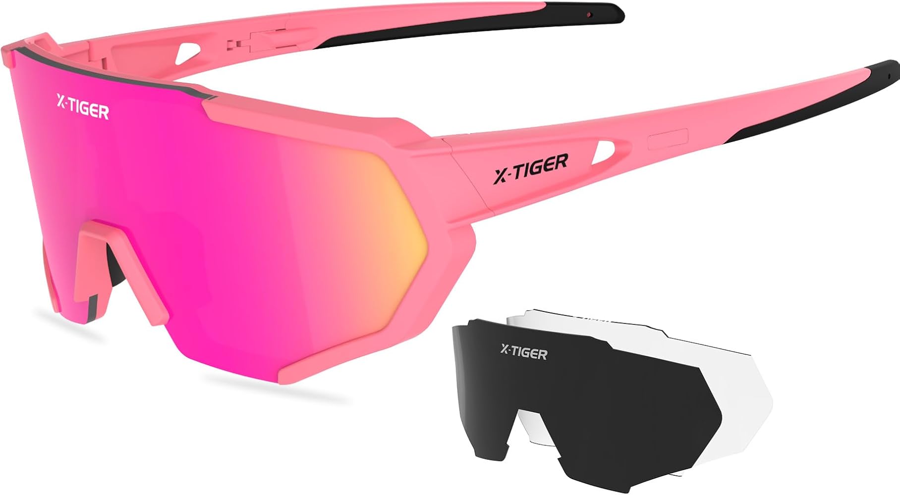 Amazon.co.jp: X-TIGER 偏光スポーツサングラス 交換可能なレンズ3個