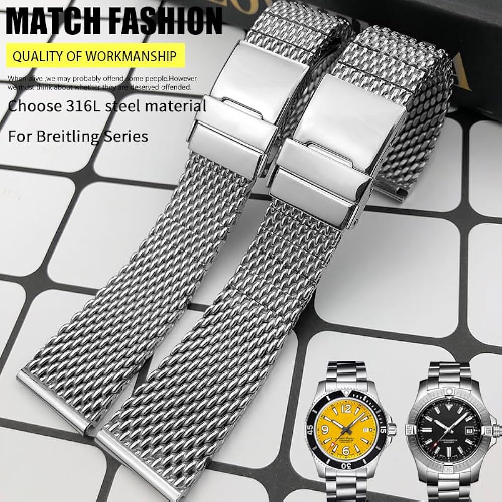 Amazon.com: 316L Stainless Steel 22mm 24mm Watch Band Fit for