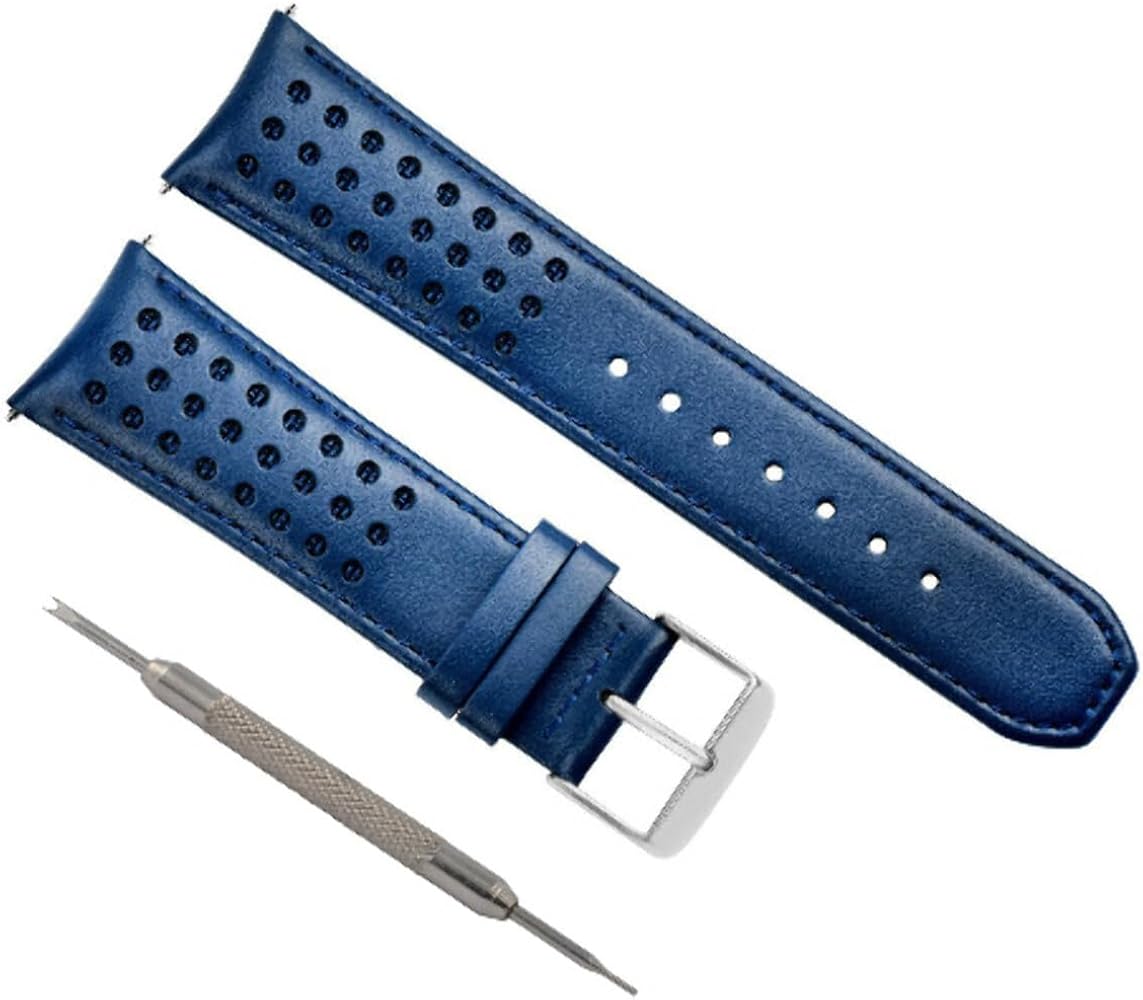 Amazon.com: Ewatchparts 23mm Blue Angel Leather Watch Band Strap