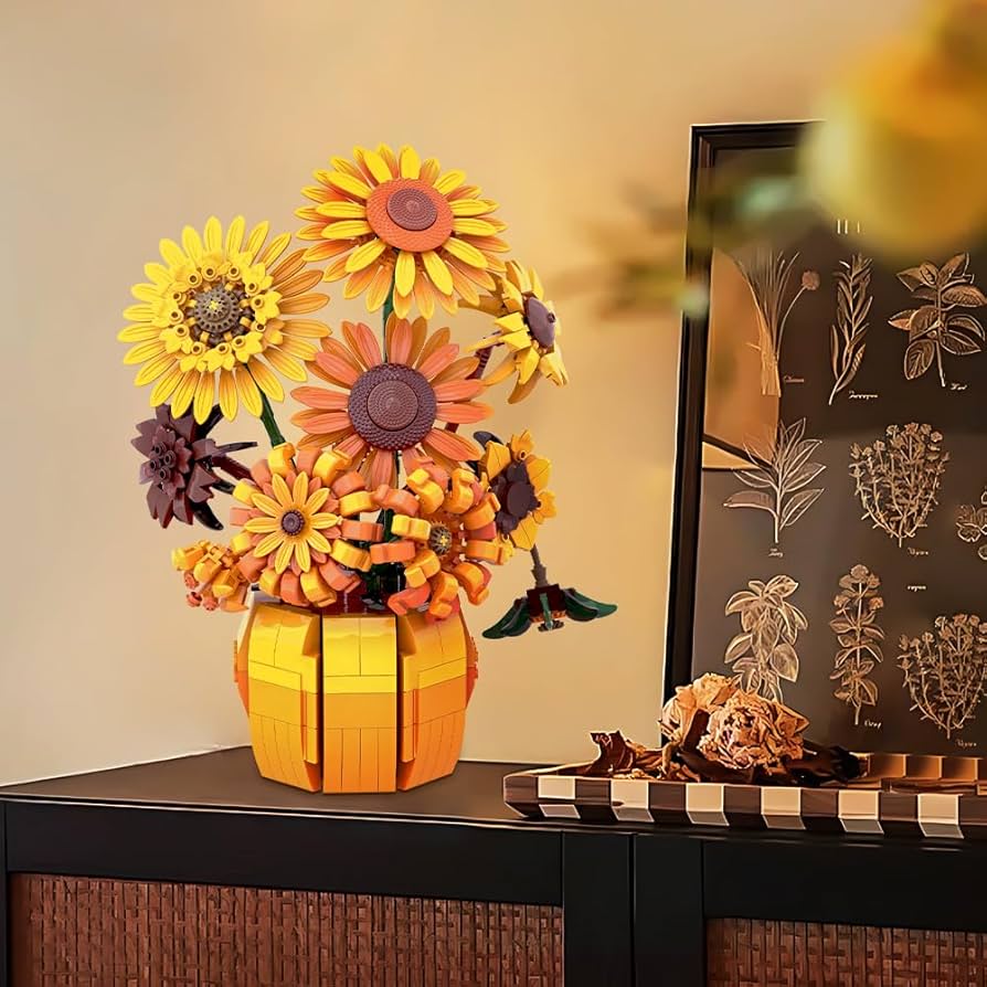 Amazon.co.jp: ゴッホ ひまわり 積み木セット 大人用 ひまわり