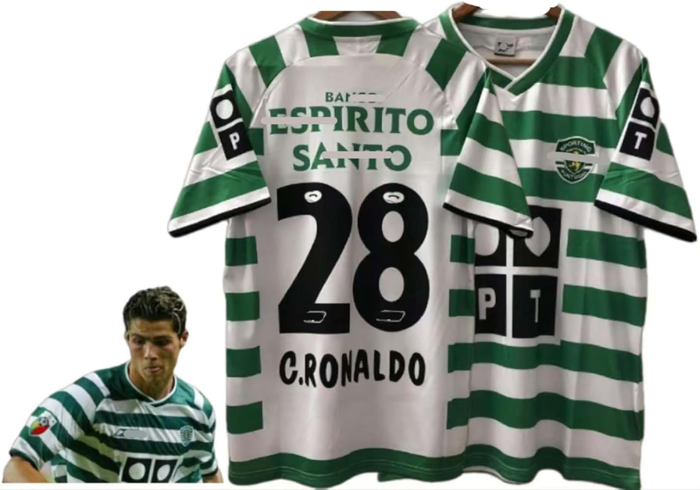 に*4様 クリスティアーノロナウド長袖 激レアスポルティング28番L