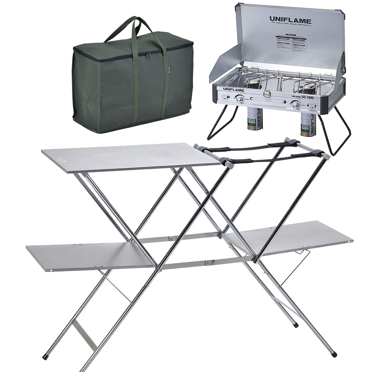 Amazon.co.jp: UNIFLAME ユニフレーム キッチンスタンド3 ＆ US-1900