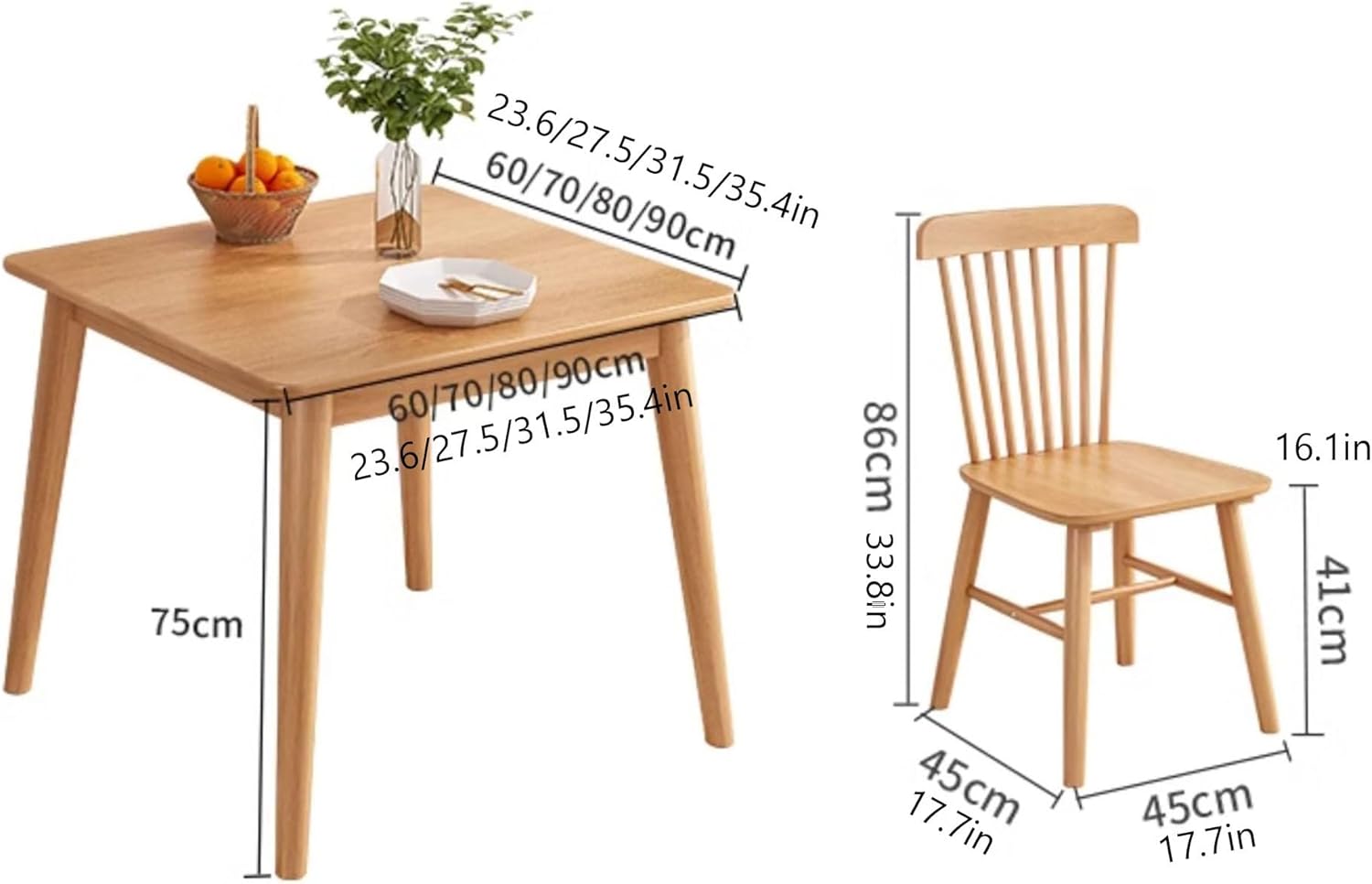 22/4 椅子、正方形、椅子セット，Four Chairs 70x70x75cm Cosco