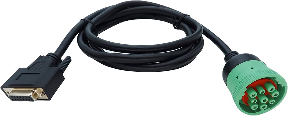 Amazon.com: Type2 Green 9Pin J1939 to DB15 ELD Cable for Fleet