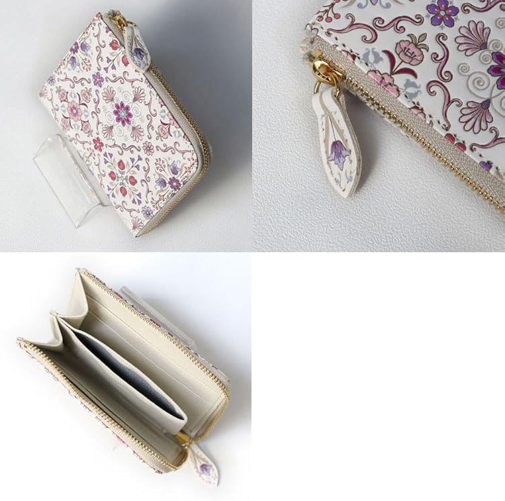 Amazon.co.jp: [浅草文庫] 友禅染 L字ファスナー ミニ 財布 オリエント